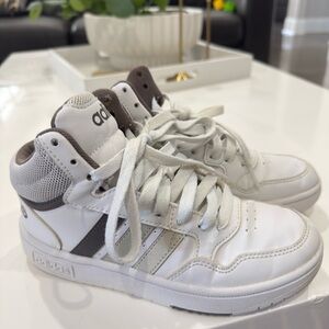Adidas White and Brown High-Tops for boys